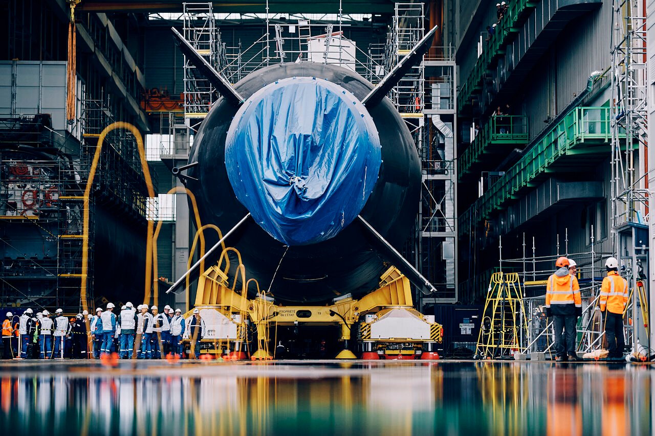 Naval Group Launches Fourth Barracuda Nuclear Attack Submarine, De Grasse, in Cherbourg