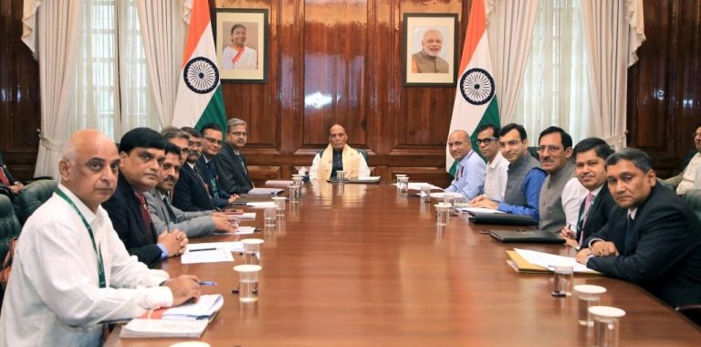 Rajnath Singh Reviews Defence Production with DPSUs, Emphasizes Research and Timely Delivery
