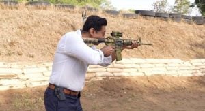 Rajyavardhan Singh Rathore Engages with Elite 3 Para SF, Showcases Shooting Skills