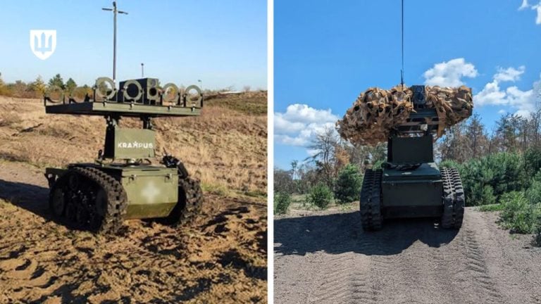 Ukrainian Ministry of Defence Approves Deployment of "Krampus" Mobile Flamethrower UGV