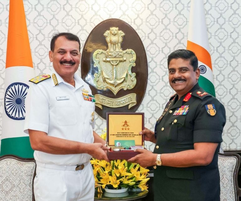 Admiral Dinesh K Tripathi and Sri Lanka Army Chief Discuss Enhanced Maritime Security Cooperation