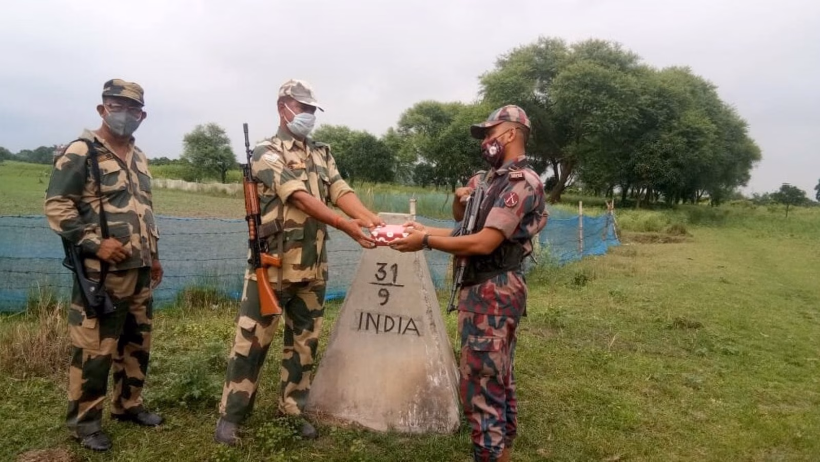 Border Security Force and Border Guard Bangladesh Exchange Sweets for Eid-al-Adha at Fulbari Border