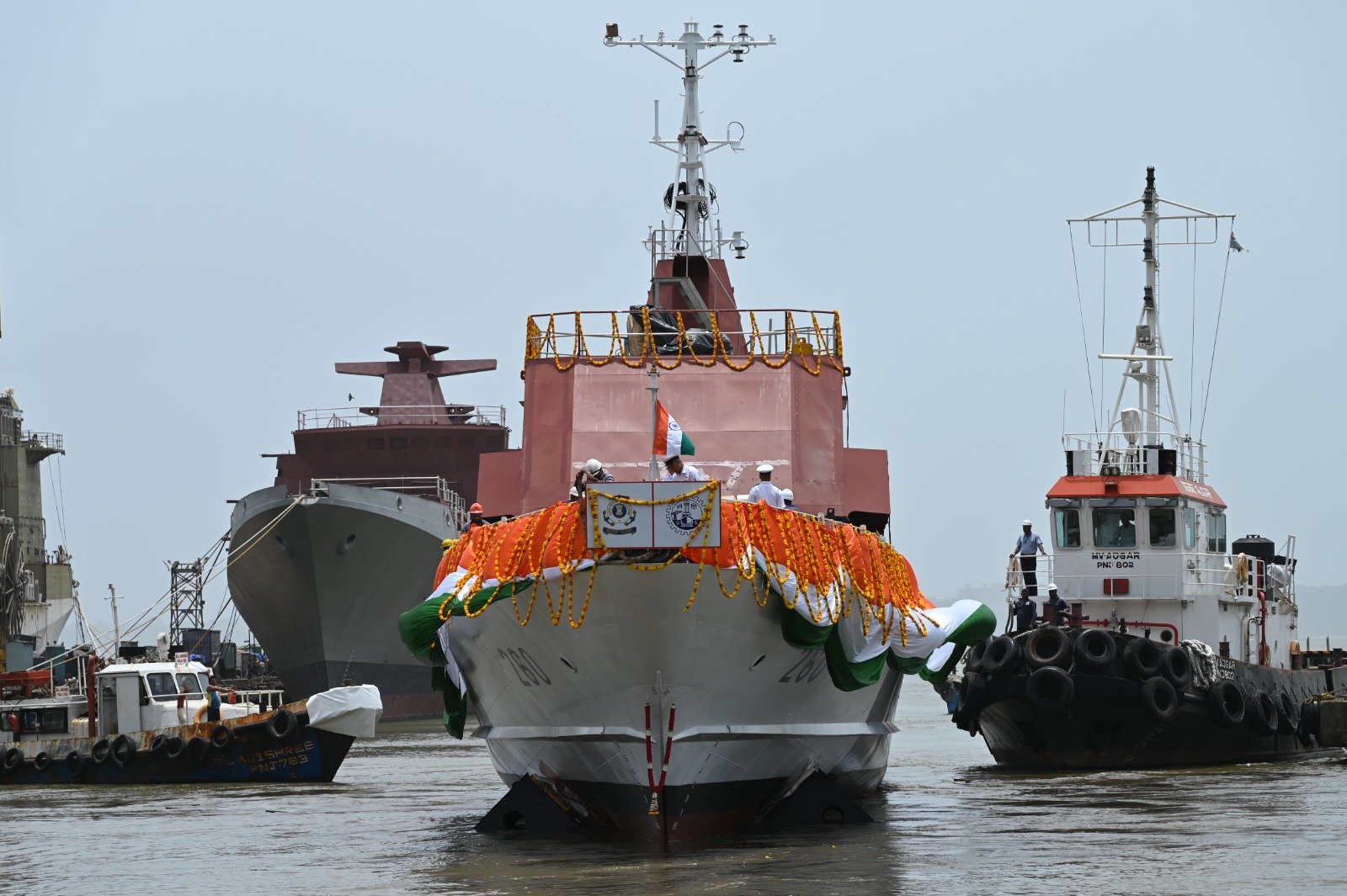 Fifth Fast Patrol Vessel 'Achal' Launched for Indian Coast Guard in Goa