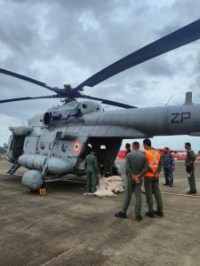 IAF Deploys Helicopter for Major Firefighting Operation on MV Wan Hai 503 Off Kochi Coast