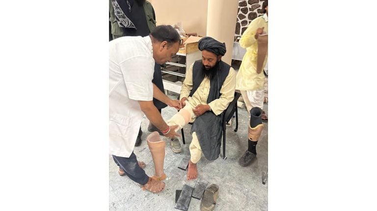 India Organizes Jaipur Foot Camp in Kabul, Fitting 75 Prosthetic Limbs for Disabled Individuals