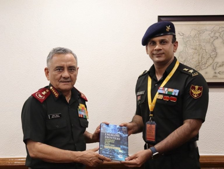 Indian Army Officer Presents Book on Technological Innovation in Defence Strategy