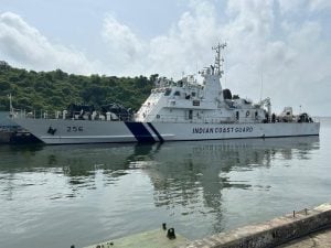 Indian Coast Guard Inducts First Fast Patrol Vessel 'Adamya' Developed by Goa Shipyard Limited