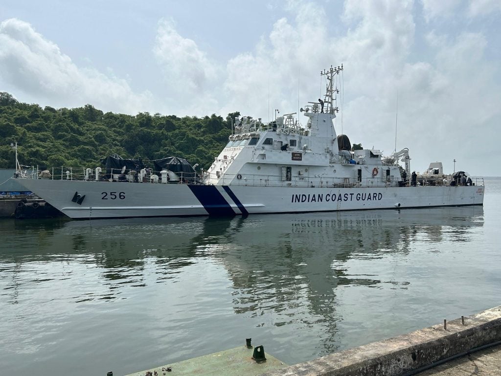 Indian Coast Guard Inducts First Fast Patrol Vessel 'Adamya' Developed by Goa Shipyard Limited
