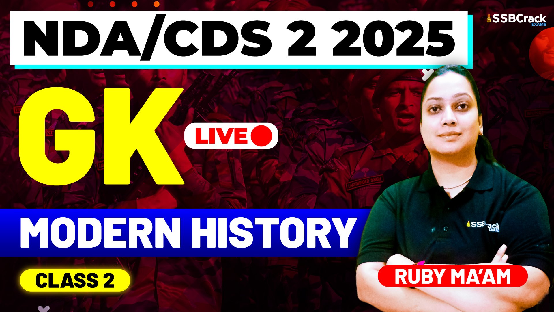 NDA CDS 2 2025 GK Modern History Class 2