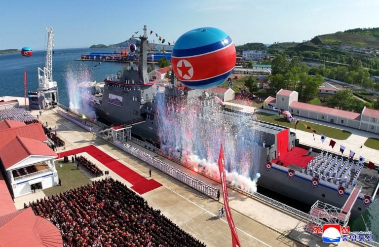 North Korea successfully launches naval destroyer following botched attempt