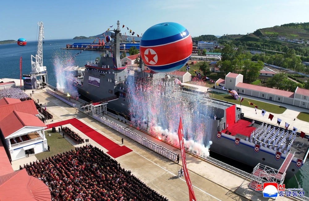 North Korea successfully launches naval destroyer following botched attempt