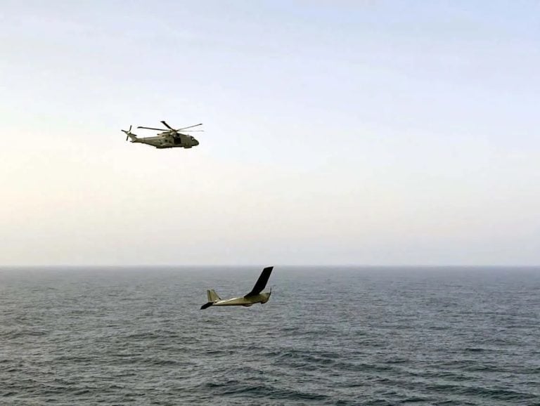Royal Navy's Merlin Mk2 Helicopter Completes First Manned-Unmanned Teaming Trial Using Drone