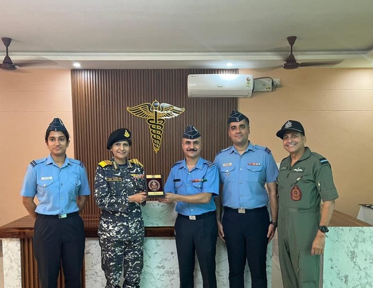 Surgeon Vice Admiral Arti Sarin Makes Historic Visit to 23 Wing Air Force, Strengthening India's Defense Healthcare