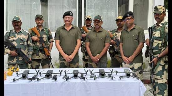 BSF Intercepts Six Pakistani Drones and Seizes Over 2.3 Kilograms of Heroin Near India-Pakistan Border