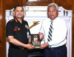Chief of Army Staff Receives Memoir from India's First Ethnic Gorkha Lieutenant General