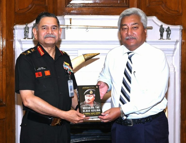 Chief of Army Staff Receives Memoir from India's First Ethnic Gorkha Lieutenant General