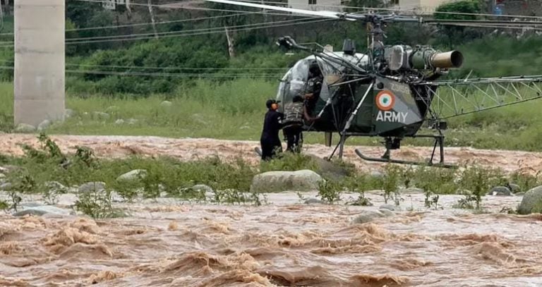 Dramatic Rescue Operation Saves Minor Boy Stranded in Rajouri River Amid Heavy Rainfall