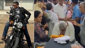 Final Rites Held for Squadron Leader Lokender Singh Sindhu in Rohtak with Full Military Honors