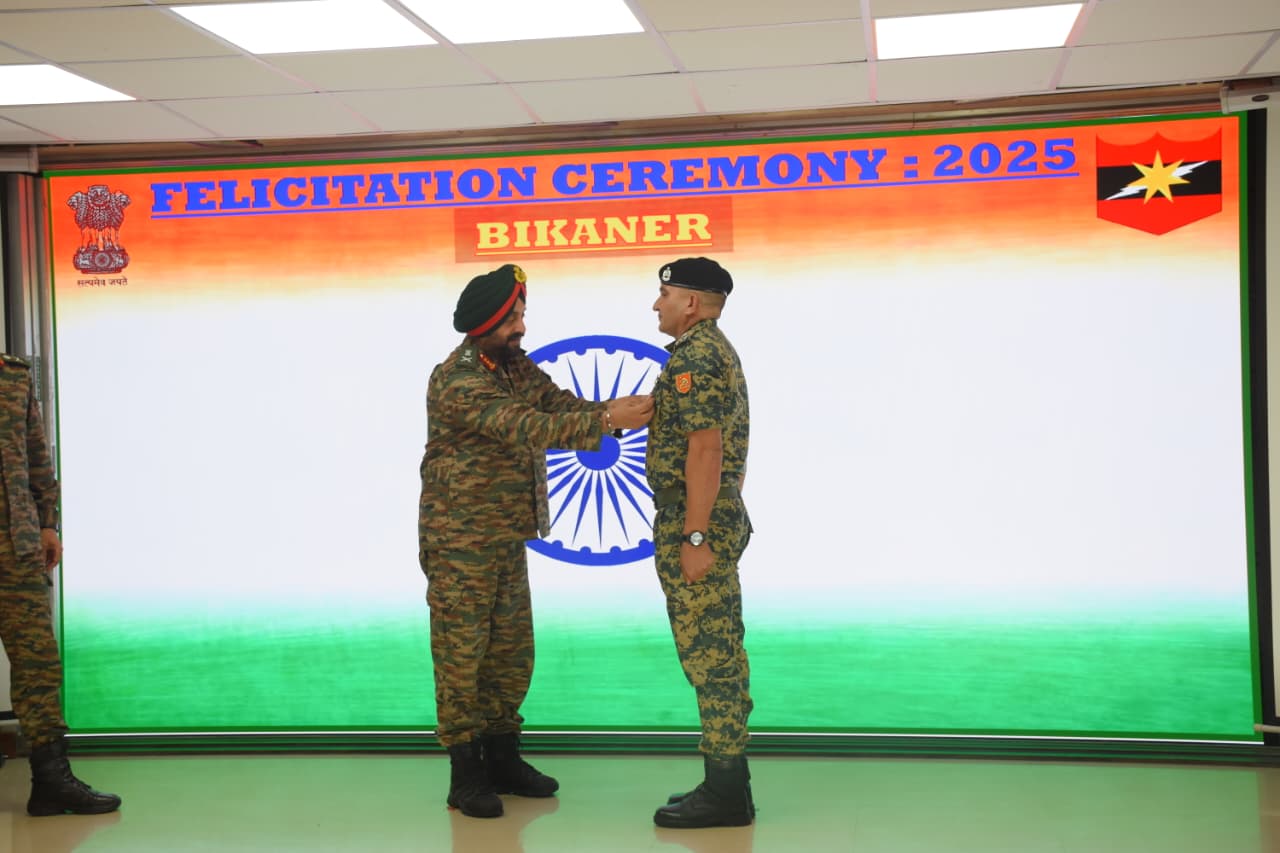 Lieutenant General Awards Commendation Card to BSF Officer for Operation Sindoor Contributions
