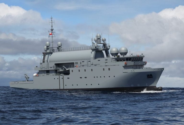 Polish Navy Launches First SIGINT Ship ORP Jerzy Różycki as Part of Delfin Program