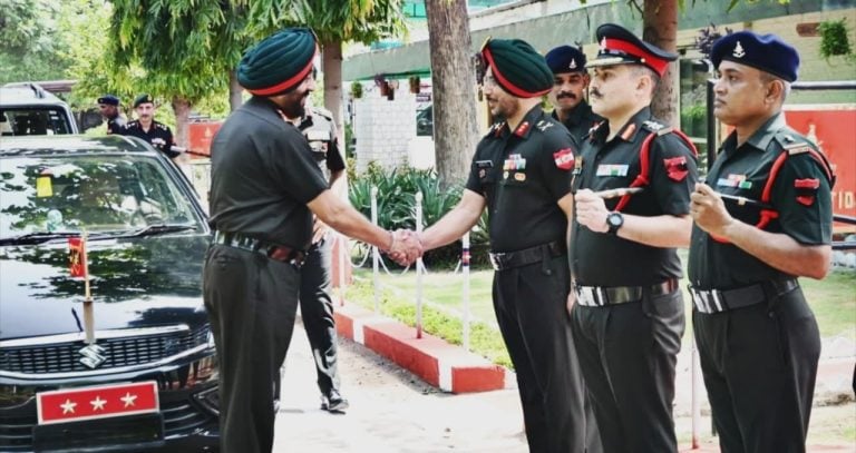 Lieutenant General Manjinder Singh Reviews Bathinda Military Station Emphasizing Technology and Operational Preparedness
