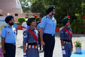 Air Chief Marshal AP Singh with NCC Cadets and Officers