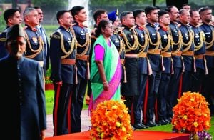 Officers Along with the President