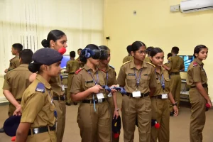 Sainik School Cadets Using VR Box