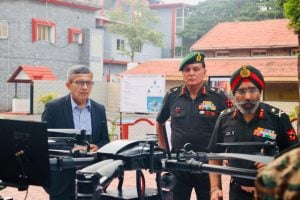 Defence Secretetary Rajesh Kumar Singh and Lt Gen Dhiraj Seth