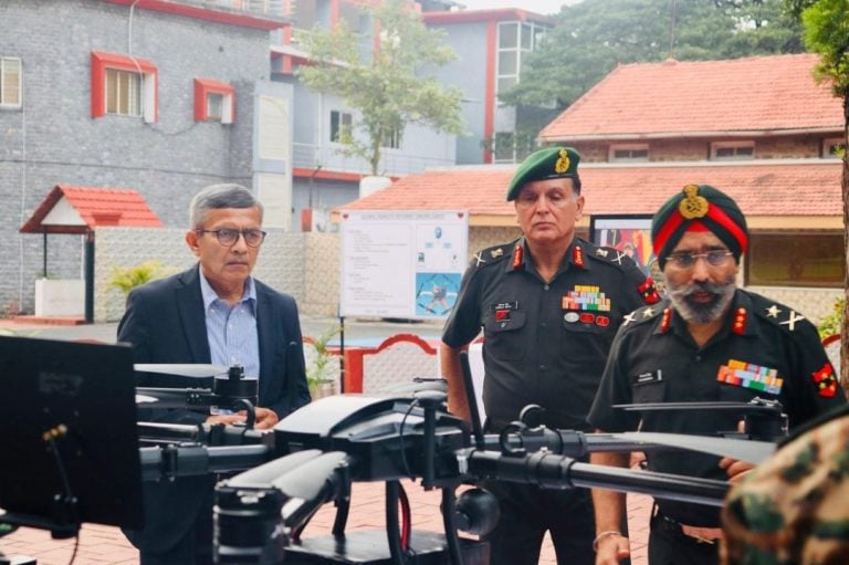 Defence Secretetary Rajesh Kumar Singh and Lt Gen Dhiraj Seth