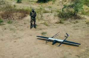 Soldier Using Drone