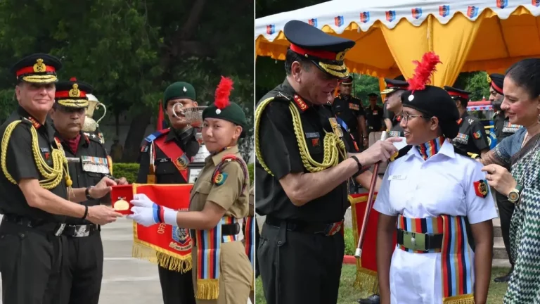 Lt Gen Dhiraj Seth Reviewed Diamond Jubilee Passing Out Parade at NCC Officers Training Academy Gwalior