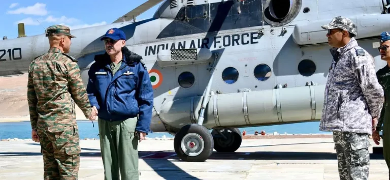 Air Marshal Narmadeshwar Tiwari Visits Ladakh