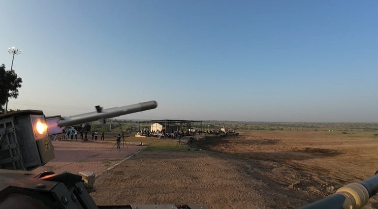 India Successfully Test-Fires Indigenous Nag Mk-II Anti-Tank Missile from Zorawar Light Tank