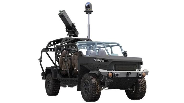 L3Harris Integrates VAMPIRE Counter-Drone System on GM Defense's Infantry Squad Vehicle