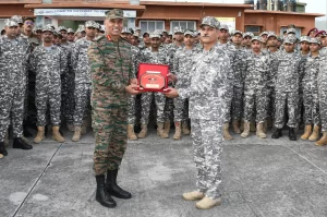 Lt Gen Pratik Sharma Awarding an Officer