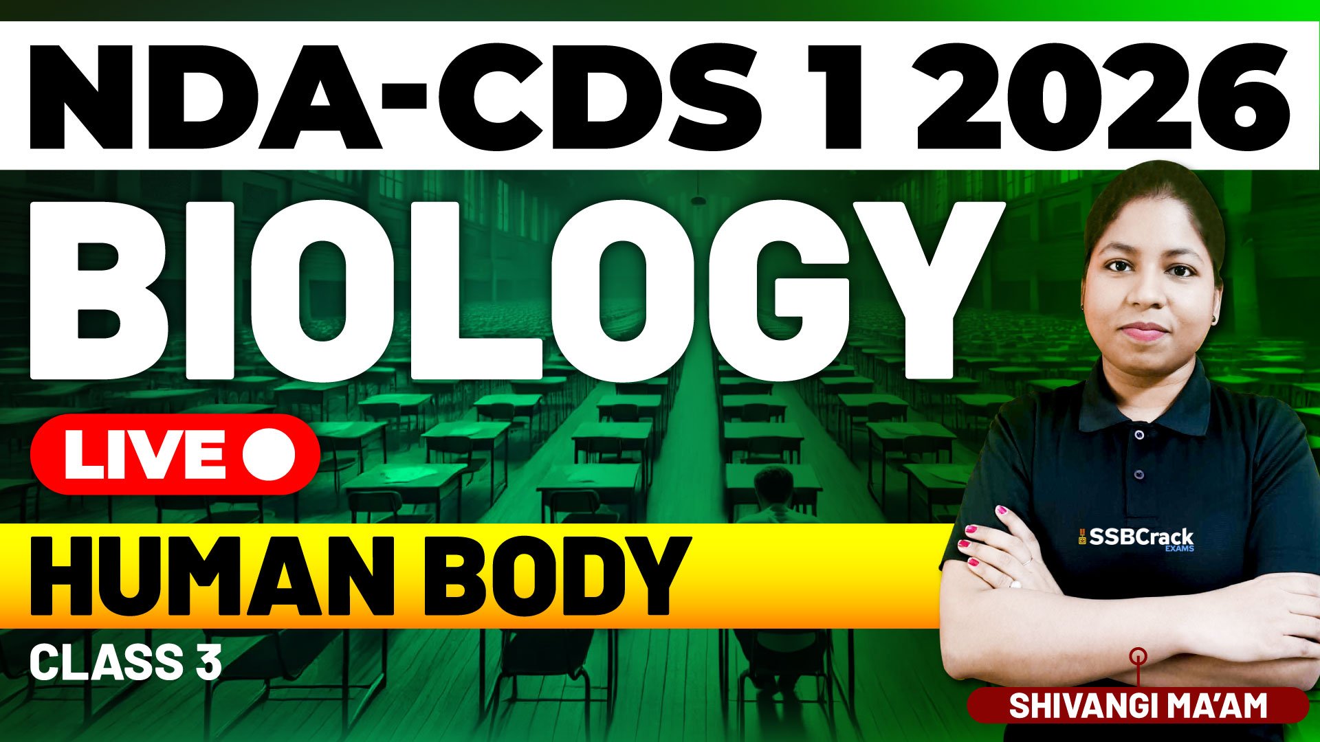NDA CDS 1 2026 Biology Human Body Class 3