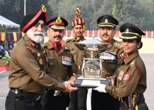 Officer Giving Trophy