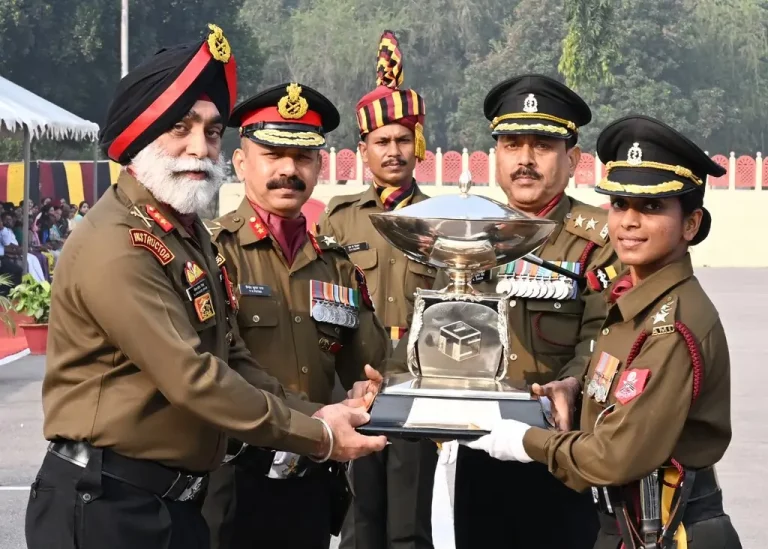 Officer Giving Trophy