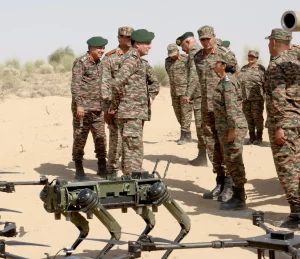 Lieutenant General Dhiraj Seth Reviews Sudarshan Chakra Corps and Shahbaaz Division