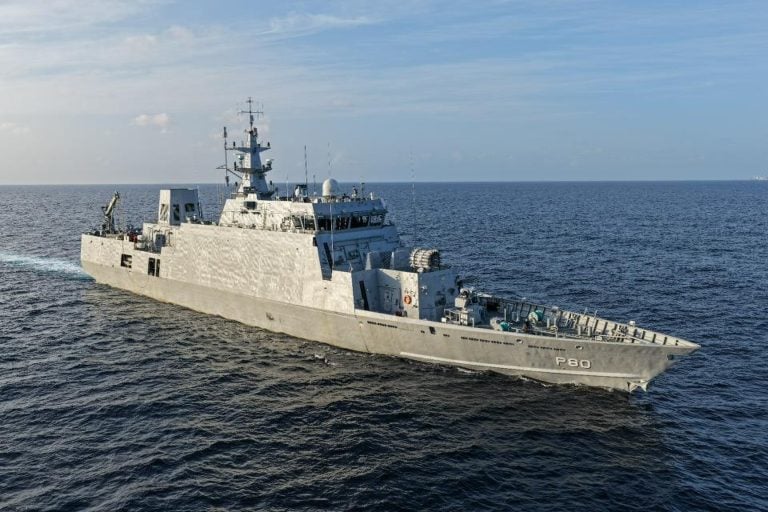 Indian Navy Commissions First Mahe-class Anti-Submarine Warfare Shallow Water Craft in Mumbai