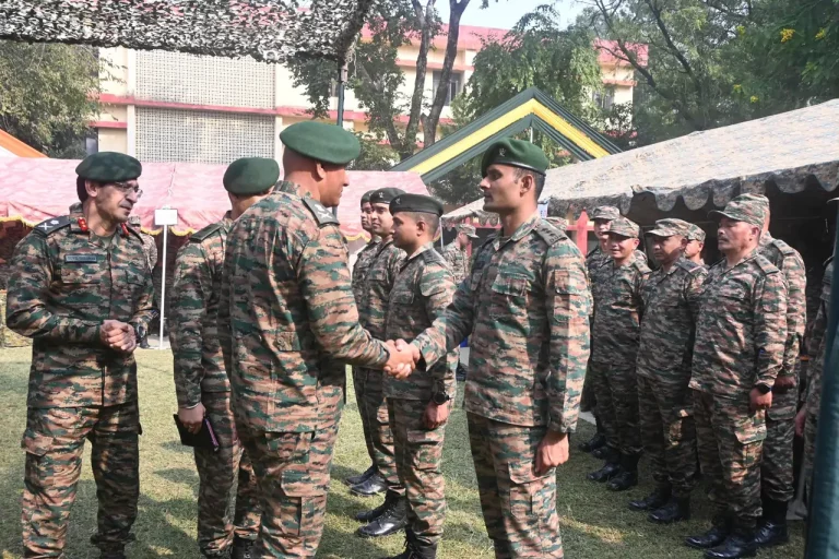 Lt Gen Pratik Sharma Shaking Hands