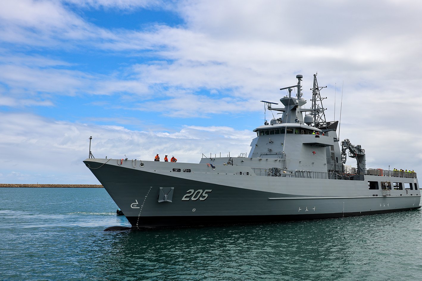 Royal Australian Navy Launches NUSHIP Pilbara, Third Arafura-Class Offshore Patrol Vessel