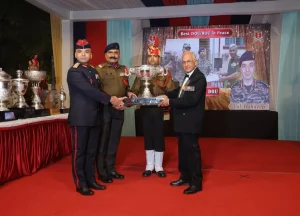 Officer Getting Trophy