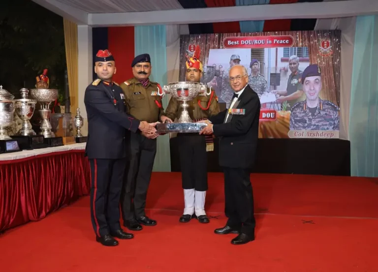 Officer Getting Trophy
