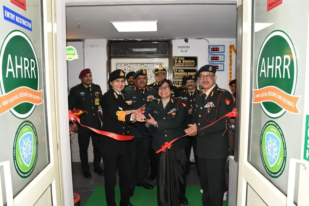 Surg VAdm Arti Sarin Cutting Ribbon