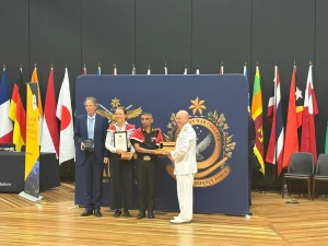 Col Prateek Roy Getting the Award