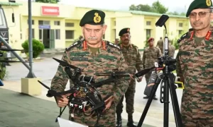 General Dwivedi Checking Drone