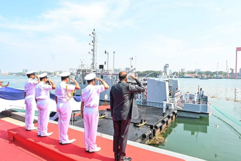 Indian Navy Commissions First Domestically Built Diving Support Craft