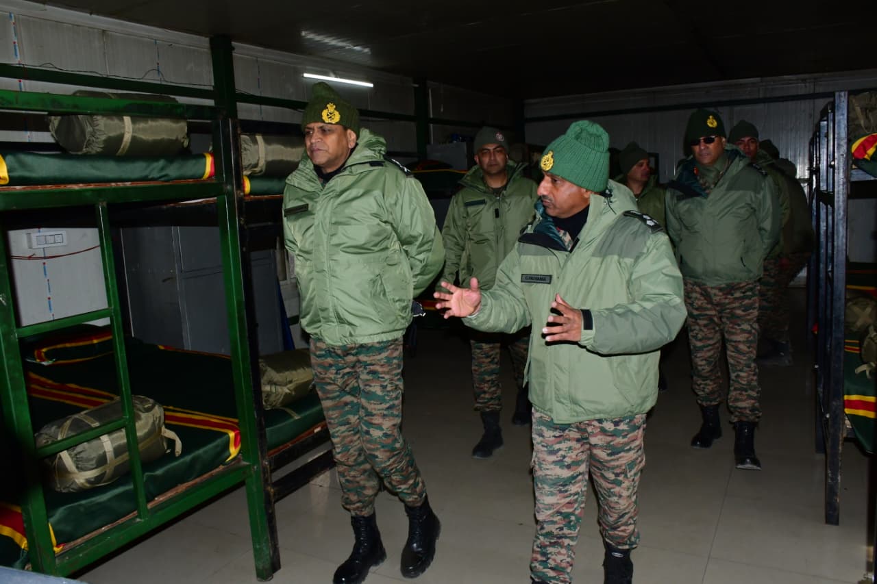 Lt Gen Anindya Sengupta Reviewing